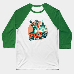 Christmas 2023: Retro Reindeer Baseball T-Shirt